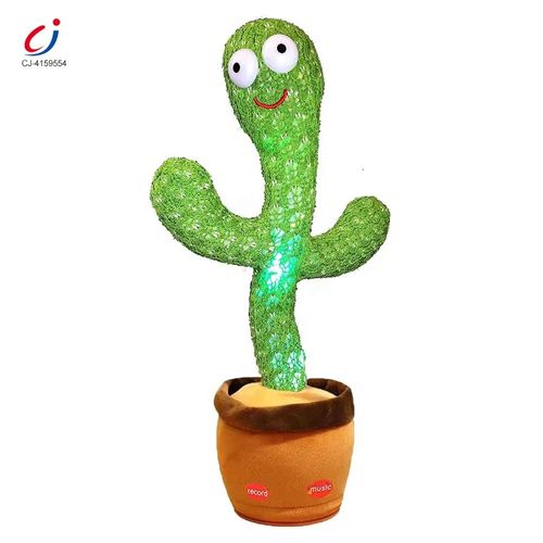 Talking Cactus Plush Toy with LED Lights