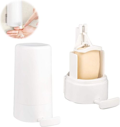 Wall-Mounted Soap Grinder for Bar Soap, No-Drill Soap Shaver and Dispenser, Waterproof Soap Bar Shredder for Bathroom, Kitchen