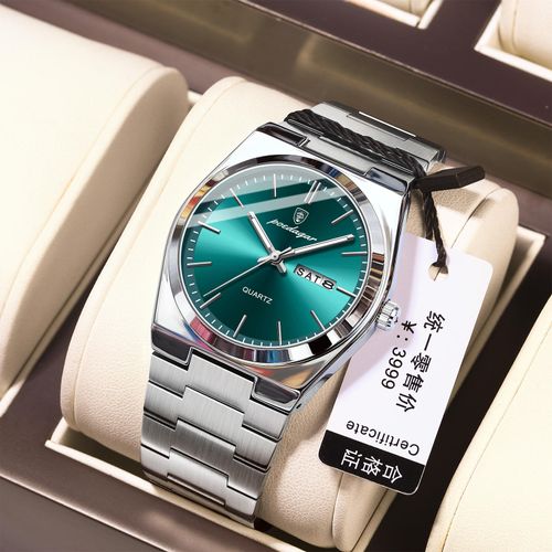 Top Luminous Hands Quartz Watch for Men Fashion Business Calendar Wristwatch Luxury Stainless Steel Watches