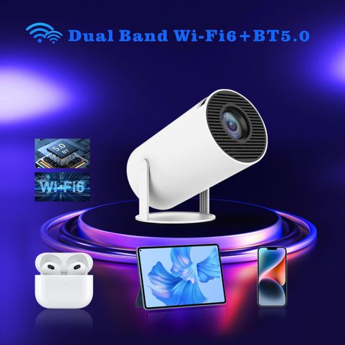Topleo Mini Video Projector Game 1080p 1200 Lumens Brightness Projectors Outdoor HY300 4k Home Theater Video Projector