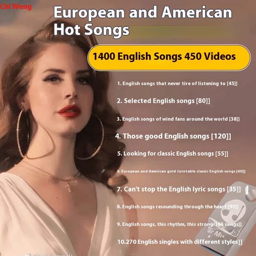 1,425 English Songs for Car USB - Lossless Classics, Oscar Hits & Golden MP3s