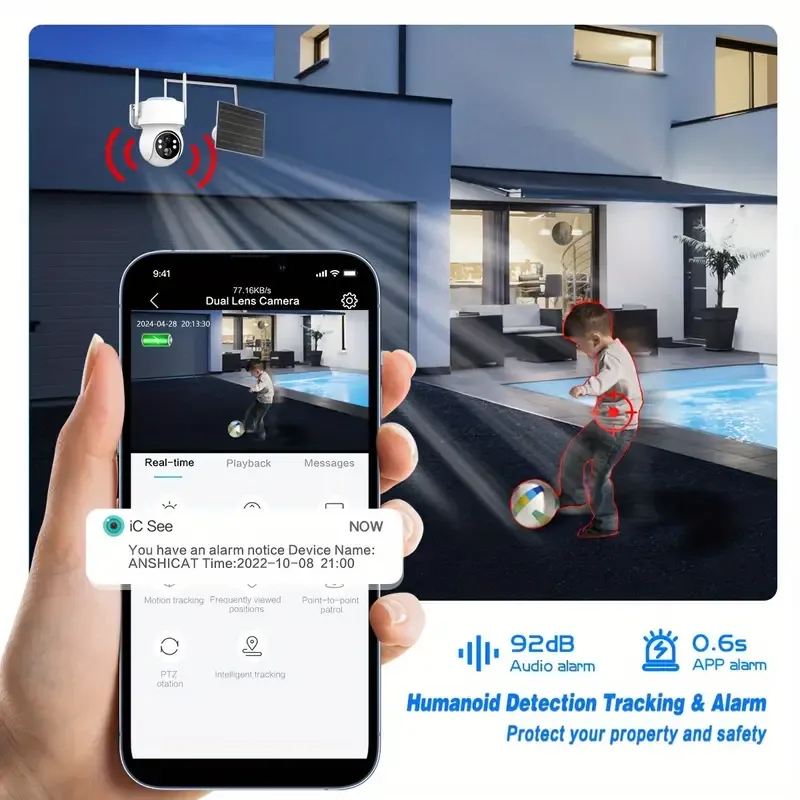 Solar Powered Wireless Security Camera（太阳能无线安全摄像头)