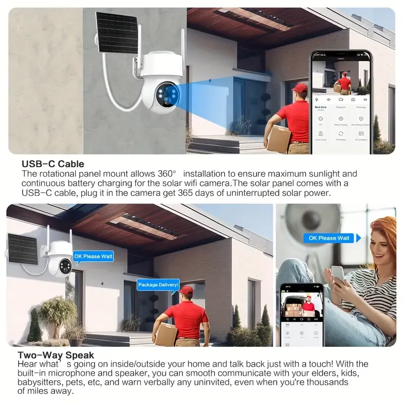 Solar Powered Wireless Security Camera（太阳能无线安全摄像头)