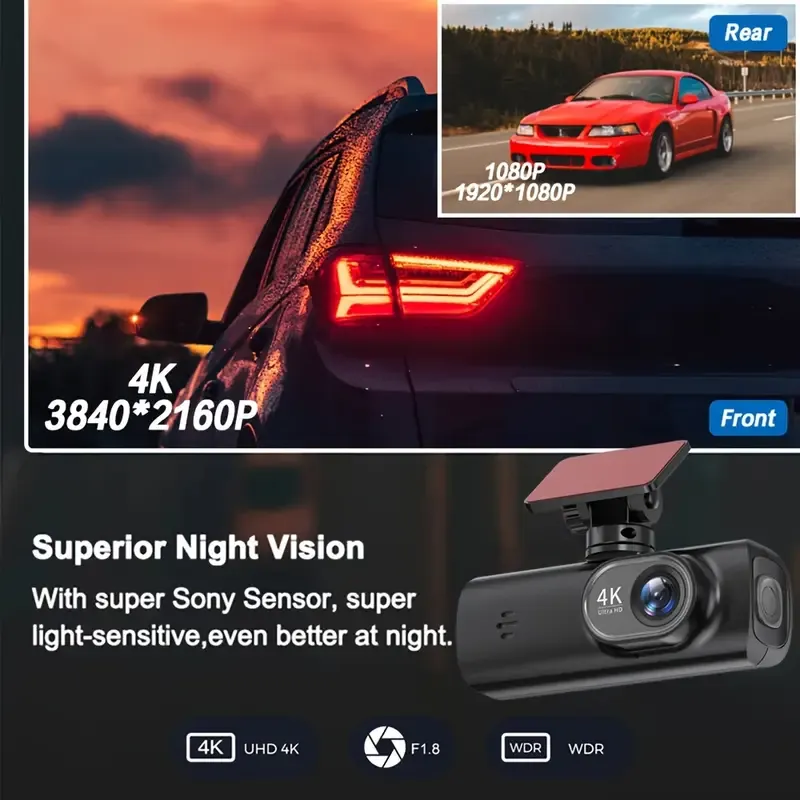 4K Dual Camera Driving Recorder