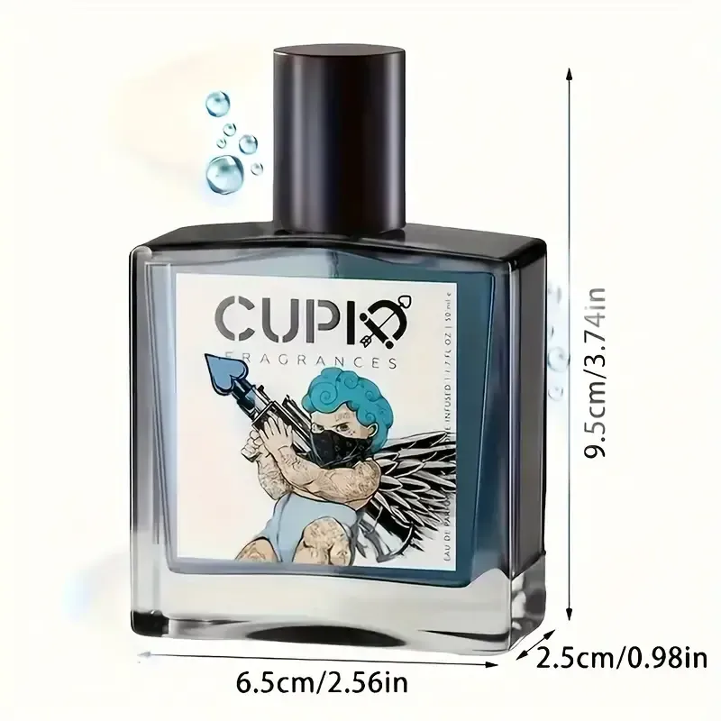 The contrast is off the charts! CUPID fragrance: Cupid with a gun tattoo, definitely a masculine scent.