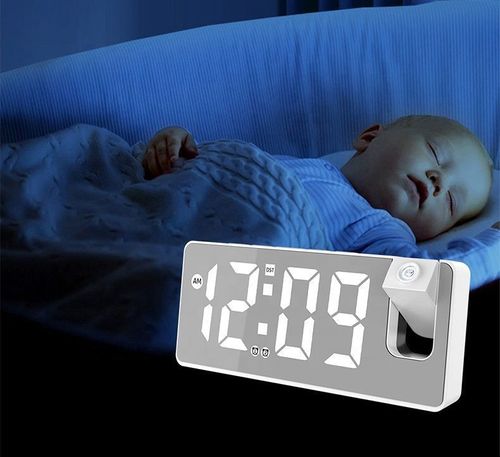 Multi-function projection alarm clock USB charging large screen digital display LED mirror clock electronic digital clock