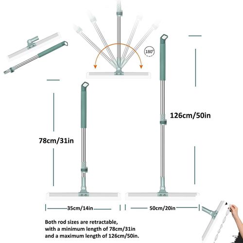 Magic Scrub Broom, Magic Scrubroom, 3-in-1 Multifunction Magic Broom, Silicone Broom Pet Hair Remover, Squeegee Broom for Floor Window, Wet and Dry Use