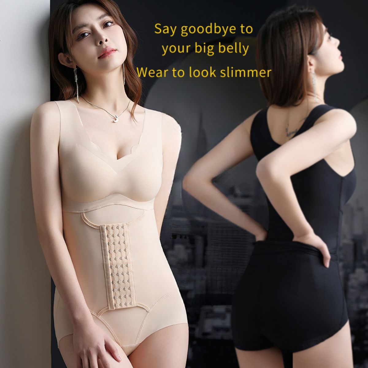 2025 Women's ultra-thin ice silk shaping bodysuit, plus size hook and eye fastening tummy control body shaping and hip lifting bodysuit, Suitable for all seasons