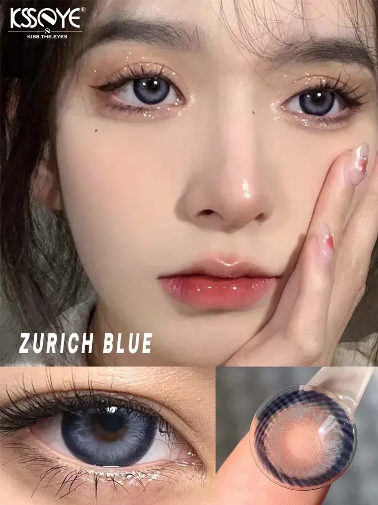 (1-Year Wear) Colored EYESHARE Natural Color Lens Eyes Color Contact Lenses for Eye + Contact Lens Box