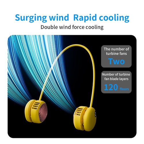 Custom Outdoor Sport Office Rechargeable Handing Fan for Cute Gift Lightweight Wearable Neck Fan Portable Cooling Fan