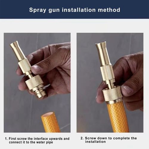 High Pressure Brass Water Hose Nozzle(4,6 gun + 4,6 connector)