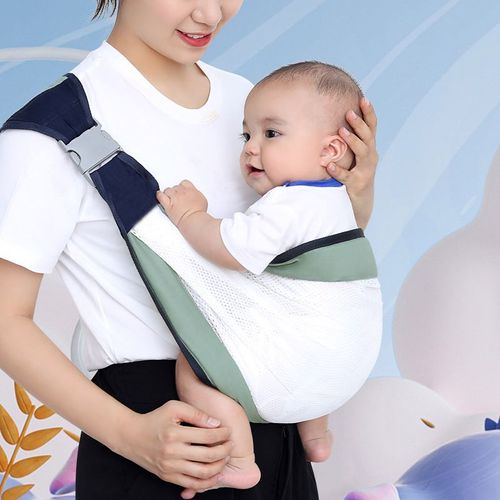 Hands Free One Thick Shoulder Straps Front Hold Newborn Infants Backpack Carrier Hip Wrap Baby Sling Carrier