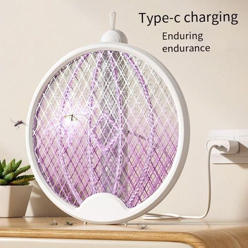 Super Powerful Rechargeable USB Folding Electric Mosquito Swatter 2-in-1 Mosquito Trap Lamp Source Electric Mosquito Killer