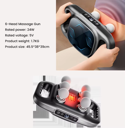 8-16 Heads Muscle Massage Gun with 30 Speeds 3 Modes Grey Percussion Massage for Back Legs Relief Body Gift for Men and Women