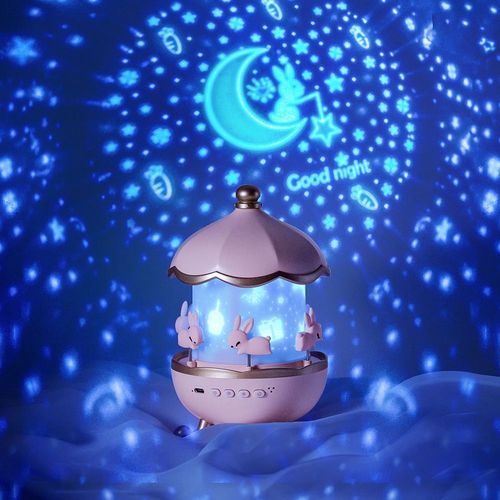 Projector Carousel Decoration Rotary Kindergarten LED Baby Light Kids Bedroom Music NightLight
