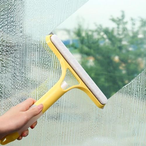 Multi-function Glass Wiper With Watering Can Bathroom Mirror Window Cleaner Brush Car Glass Cleaner
