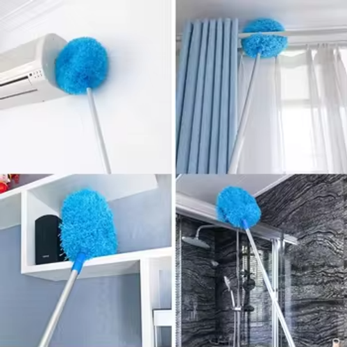 Ring Shaped Fan Blade Cleaning Duster Furniture Ceiling Washable Cleaning Brush Extension Long Pole Microfiber Duster