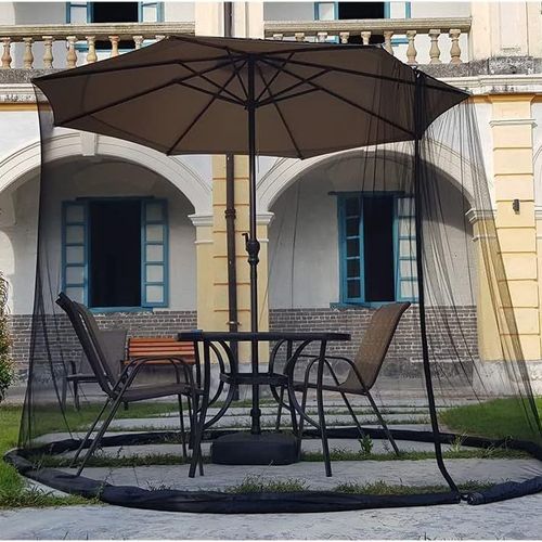 Roman Umbrella Outdoor Patio Anti-mosquito Parasol Net