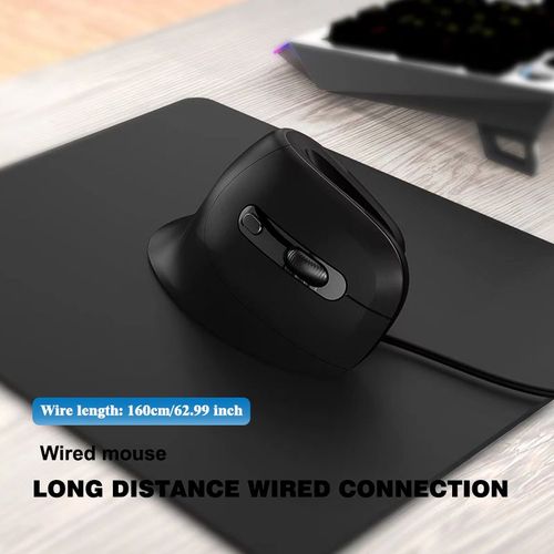 2.4g Wireless Optical Mouse Ergonomic Computer Mouse with Right Hand Orientation for Home Office Vertical Mice