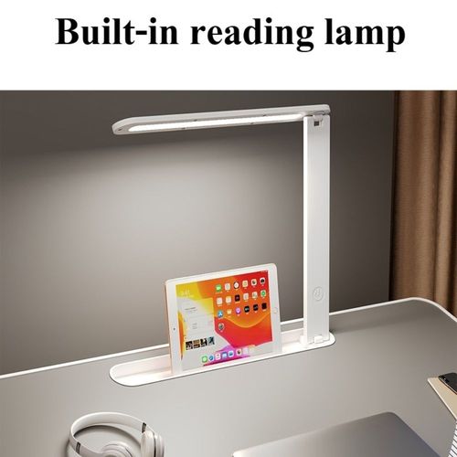 Household Small Laptop Desk Foldable Desk on Bed Multi Function Folding Mini Table Computer Desk With a Reading Lamp