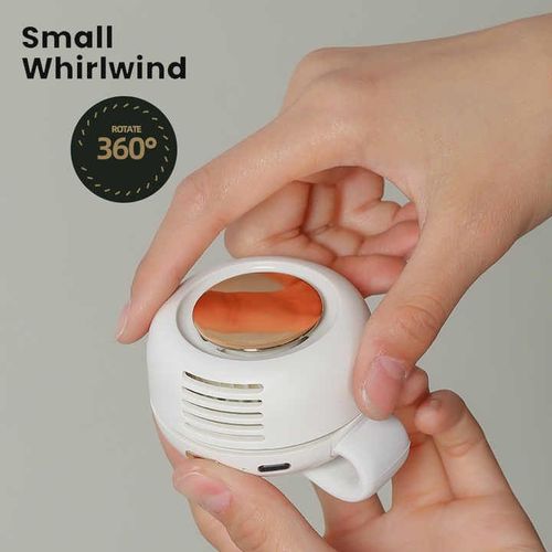 New Design Waist Hanging Whirlwind Fan Portable Leafless Clip-On Neck Waist Fan USB Air Cooler Hanging Neck Fan for Traveling