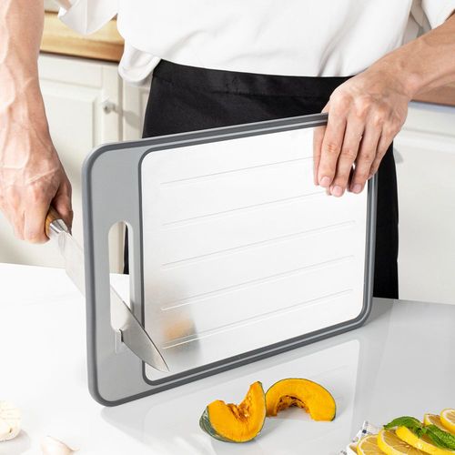 4 in 1 New Plastic Cutting Board Thawing Plate and Chopping Board Defrosting Board Thawing Tray for Frozen Meat Food