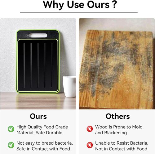 4 in 1 New Plastic Cutting Board Thawing Plate and Chopping Board Defrosting Board Thawing Tray for Frozen Meat Food