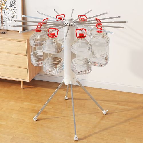 Floor Standing High Quality Fashion Space Saving Free Installed Tripod Octopus Rotating Folding Drying Clothes Racks