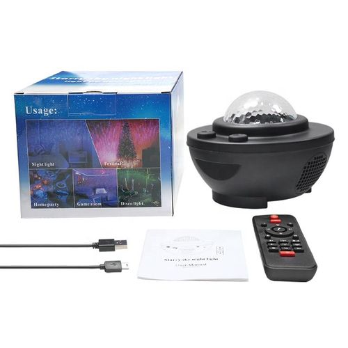 New Laser Light Star Projection Lamp Ambient Music USB Full Flame Water Pattern LED Night