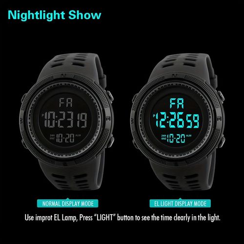 50% OFF Waterproof, shockproof, large-screen, multi-functional sports electronic watch.