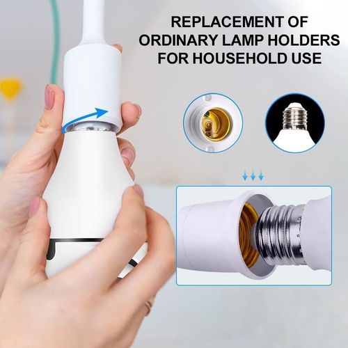 Ultra-low price outdoor two-way wireless light bulb camera with motion detection and 360-degree panoramic WiFi connectivity.