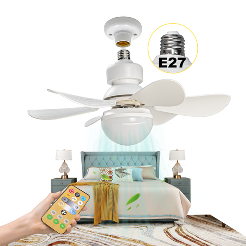 50% OFF Dimmable Light Modern Ceiling Mount Remote Control Ceiling Smart E27 Led Ceiling Fan Light