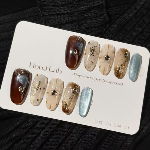 The new handcrafted, custom-made press-on nails are reusable, offering a high-end, luxurious feel.
