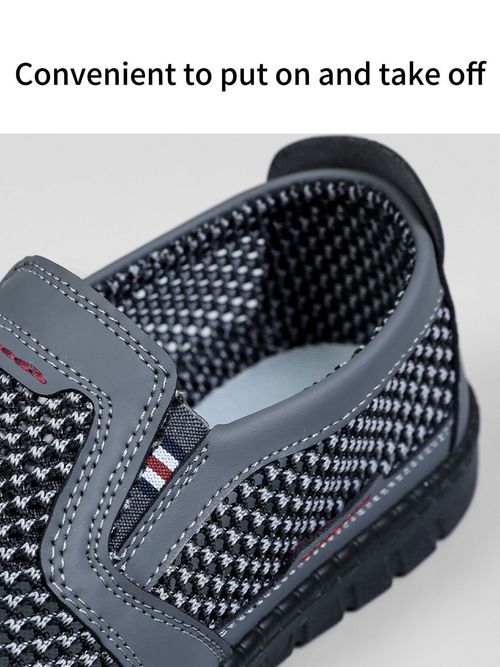 Limited sizes available. Men's breathable mesh casual shoes with rubber soles, an ideal choice for men.