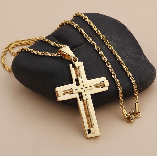 High Quality Men's Vintage Cross Pendant Necklace