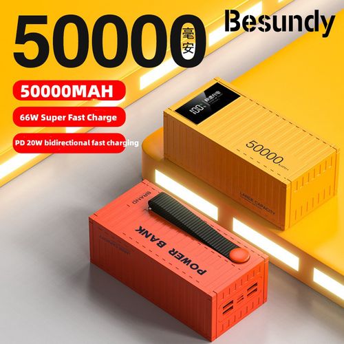 Upgrade Container 50000mAh Super Fast Charging Powerbank Large Capacity 100% Mark Capacity LED Digital Display Power bank TypeC Micro USB For all Phones Tablets