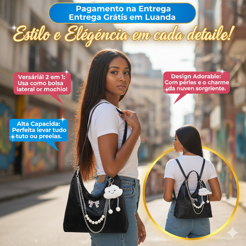 🔥👜 Bolsa 2 em 1 — Transversal + Mochila, leve e prática