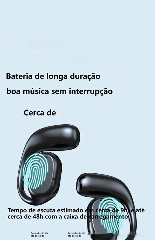 🎧 48 Horas de Música sem Parar! Auscultador Desportivo Bluetooth 🎧 —— Usa Uma ou Duas Orelhas, Perfeito para Desporto e Dia a Dia!