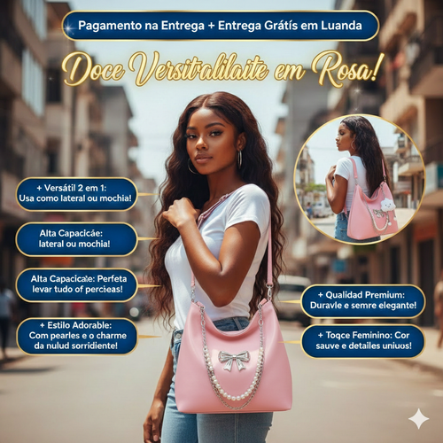 🔥👜 Bolsa 2 em 1 — Transversal + Mochila, leve e prática