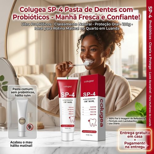 💎 Sorriso Perfeito | Pasta de Dente SP-4 Probiotics – Clareia os Dentes | Hálito Fresco | Cuida da Gengiva 🦷🌿