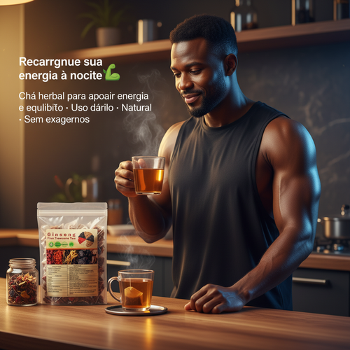 💪Chá Seis Tesouros com Ginseng ⚡💪 – Amora, Maca, Goji, Ginseng e Tâmaras para Vitalidade e Força