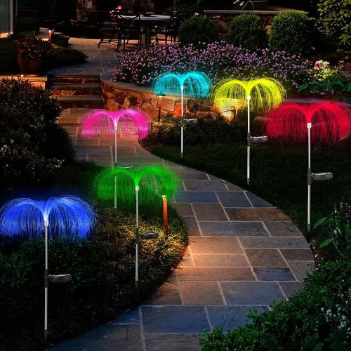 🌈🐙 Lâmpada Solar LED Medusa Colorida — Carrega de Dia, Ilumina à Noite