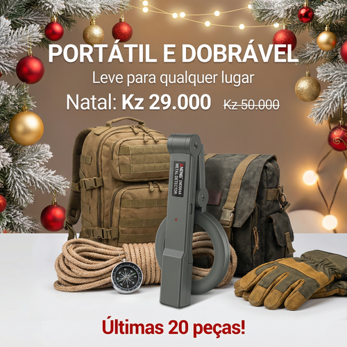 🔥 2025 Novo Detector de Metais Portátil – Alta sensibilidade, design dobrável, perfeito para aventuras ao ar livre! 🔍⚒️