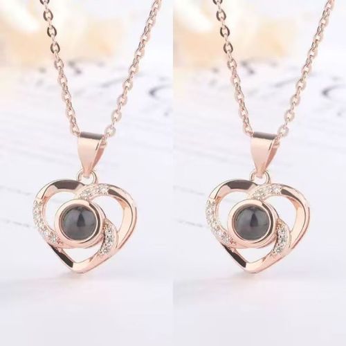 😍Conjunto de caixa de presente de colar de rosa vermelha (incluindo colar de amor, cartão postal de palavras de amor, rosa vermelha brilhante, caixa de presente de alta qualidade).  Pequena caixa de presente, carregando o seu amor eterno para o seu amante, deixe o romance cheio de casa, deixe seu coração está em movimento!