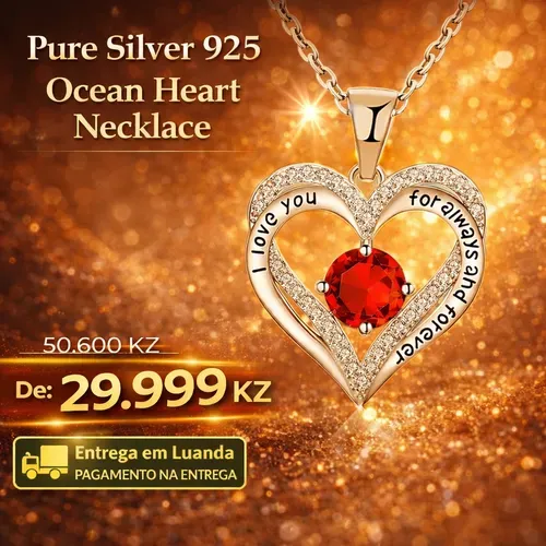 ❤️Luanda 🚀 | Colar Coração G2 💎🎁 — Já Vem com Caixa de Presente