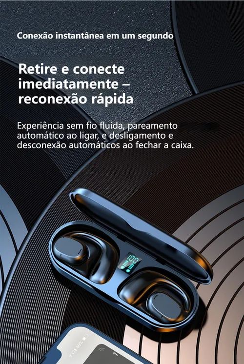 🎧 48 Horas de Música sem Parar! Auscultador Desportivo Bluetooth 🎧 —— Usa Uma ou Duas Orelhas, Perfeito para Desporto e Dia a Dia!