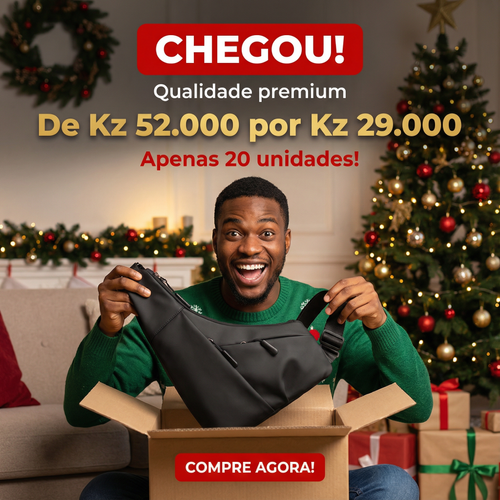 🎒🔐 Bolsa Triangular Impermeável—Antirroubo 🔐 Durable 💪 Super Leve—Perfeita para Motas 🏍️ Transporte Público 🚍 e Ruas de Luanda 🌇