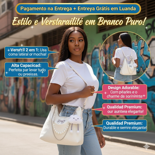 🔥👜 Bolsa 2 em 1 — Transversal + Mochila, leve e prática