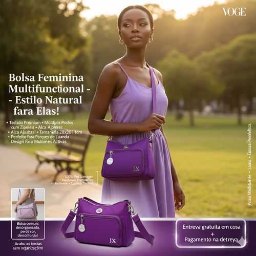 🎀Lançamento 2026 | 💖Estoque Limitado⏳ Bolsa Feminina Nylon Multi-Zíper – Leve & Espaçosa | Ombro & Crossbody 👜