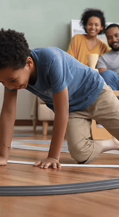 🚄 Trem Elétrico Realista com Trilhos – O presente perfeito para crianças curiosas! 🎁